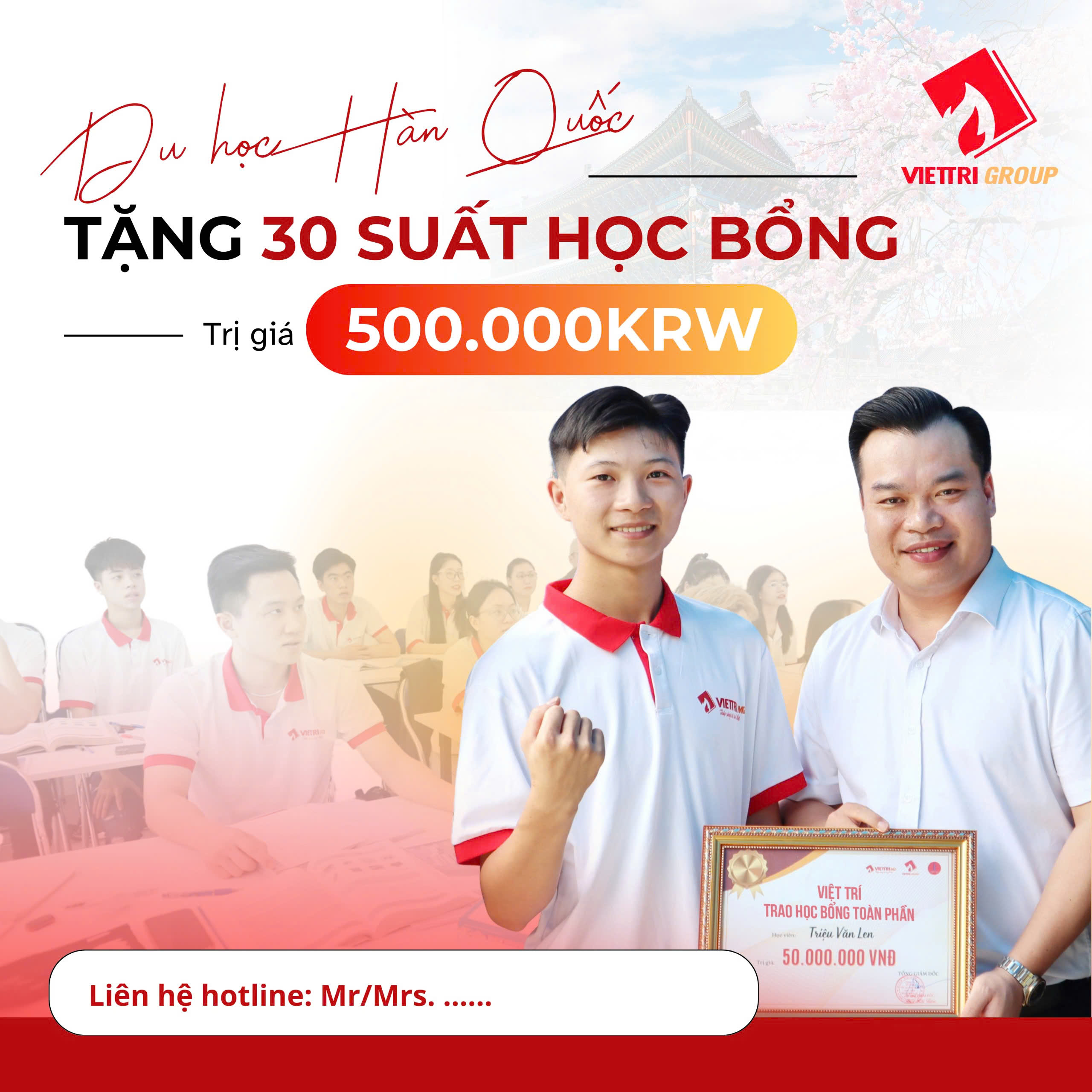 Hình ảnh Tặng 30 suất học bổng du học Hàn Quốc